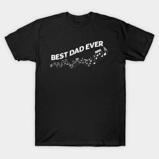 Best Dad Ever Music Notes T-Shirt